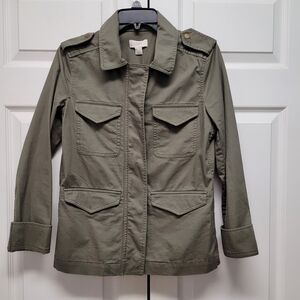 Ann Taylor LOFT Women's Utility Jacket in Olive Green